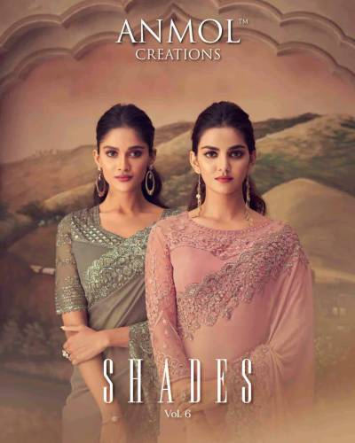 Shades Vol 6 By Anmol Designer Partywear Saree Collection